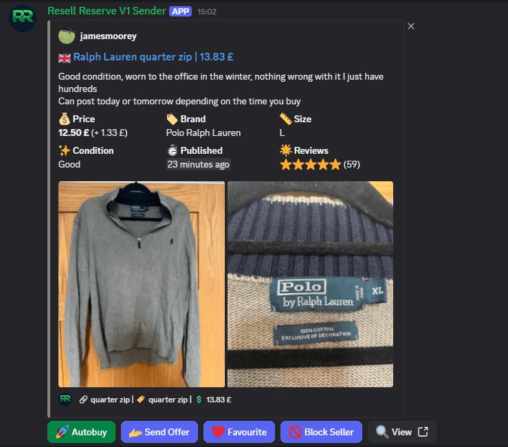 RL Quarter Zip