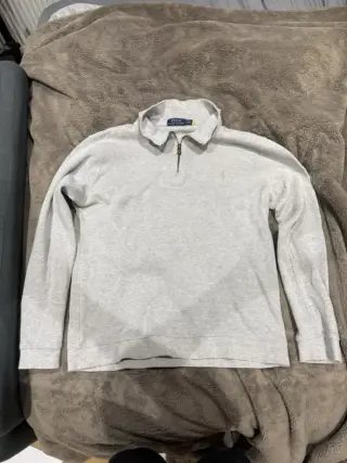 The original phone photo of a ralph lauren quarter-zip