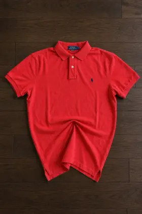 Red polo, photographed by Reframe